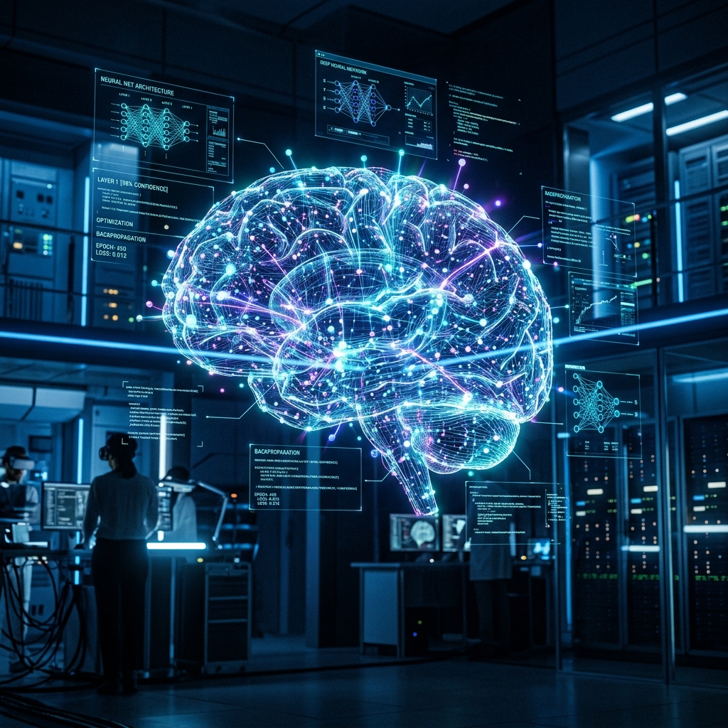 Digital brain network with machine learning algorithms